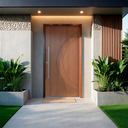 Ver imagem 2 de Kit Porta de Madeira Pivotante 210x140cm Batente 14cm Fechadura 803 Rolete Externa Concept 10 Hale Esquadrias 