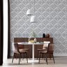 Kit com 4 Placas Lotus 3D  Revestimento de Parede Branco 50x50cm - 3