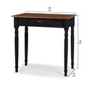 Ver imagem 4 de Aparador para Sala em Madeira Maciça Pés Torneados 1 Gavetas 634 Linz Móveis - Preto/imbuia Glazer