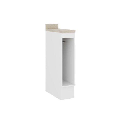 Balcão de Cozinha C/ Tampo Bella 2612 C/ Porta Toalha 20cm Branco - Carraro