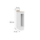 Ver imagem 2 de Balcão de Cozinha C/ Tampo Bella 2612 C/ Porta Toalha 20cm Branco - Carraro