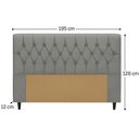 Ver imagem 5 de Cabeceira Cama Box Casal King Size 195cm Eloá Estofada Suede Premium Preto