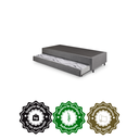 Ver imagem 5 de Bicama Box Solteiro Linho Cinza 88x188x28 Cm com Colchão Auxiliar Ecoflex