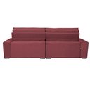 Ver imagem 6 de Sofá Retrátil e Reclinável 2.12M com Molas Cama Inbox Estilo Suede Velusoft Vinho