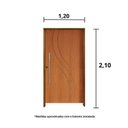Ver imagem 3 de Kit Porta de Madeira Pivotante 210x120cm Batente 14cm Fechadura 803 Rolete Externa Concept 9 Hale Es