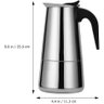 Cafeteira Italiana Luxo Serve 6 Xícaras de Café em Inox - 6