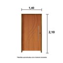 Ver imagem 3 de Kit Porta de Madeira Pivotante 210x140cm Batente 14cm Fechadura 803 Rolete Externa Concept 9 Hale Es