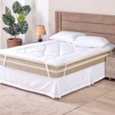 Ver imagem 1 de Pillow Top Casal Soft Hipercal 200 Fios Poliéster 140x190cm Branco Tô Decorando