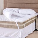 Ver imagem 3 de Pillow Top Casal Soft Hipercal 200 Fios Poliéster 140x190cm Branco Tô Decorando