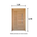 Ver imagem 3 de Kit Porta de Madeira Pivotante 210x120cm Batente 14cm Fechadura 803 Rolete Porto Velho Hale Esquadrias