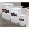 Kit Porta Arroz Café Acúcar 3 Peças Hermético 1,5, 3 e 4,5l Branco - 5