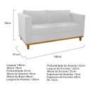 Ver imagem 3 de Kit Sofá 2 Lugares e Poltrona Europa Suede ADJ Decor - Branco