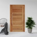 Ver imagem 1 de Kit Porta de Madeira  210x120cm Batente 14cm Fechadura 803 Rolete Roma Hale Esquadrias