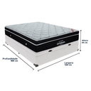 Ver imagem 3 de Cama Box Baú e Colchão Elegant Molas Ensacadas Casal Ortobom: Branco