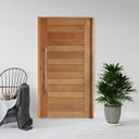 Ver imagem 1 de Kit Porta de Madeira 210x120cm Batente 14cm Fechadura 803 Rolete Roma Hale Esquadrias Marrom/Cedro R