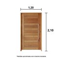 Ver imagem 3 de Kit Porta de Madeira 210x120cm Batente 14cm Fechadura 803 Rolete Roma Hale Esquadrias Marrom/Cedro R