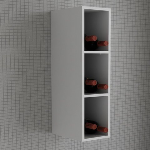 Nicho Aéreo 3 Prateleiras 20cm Tm1318 Mdf Grazi Branco