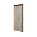 Ver imagem 4 de Kit Porta de Madeira Camarão 210x82cm Batente 11cm Rodam Abertura Esquerda Marrom/Mescla