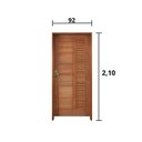 Ver imagem 3 de Kit Porta de Madeira 210x92cm Batente 14cm Fechadura Externa Golf Rodam Abertura Direita Marrom/Taua
