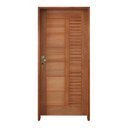 Ver imagem 2 de Kit Porta de Madeira 210x92cm Batente 14cm Fechadura Externa Golf Rodam Abertura Direita Marrom/Taua