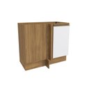 Ver imagem 1 de Balcão de Canto Reto Celeste Kappesberg 100% Mdf 1 Porta Nogueira/branco 98cm