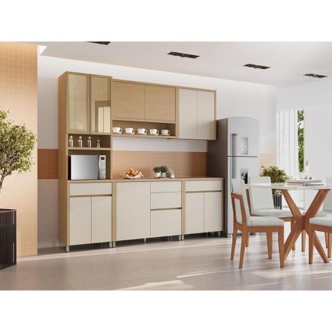 Kit Cozinha Nesher 5 Peças Condessa CZ443 Carv/Greige