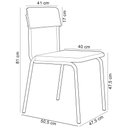 Ver imagem 5 de Kit 08 Cadeiras Estofada para Sala de Jantar Sense Branco C01 Veludo Vermelho Vinho - Lyam Decor