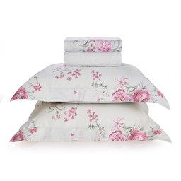 Jogo de Cama Casal Karsten 4 Peças 100% Algodão 270 Fios Toque Acetinado - Vivian - 4