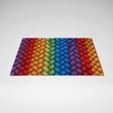 Ver imagem 1 de Tapete Porta Entrada Decorativo Antiderrapante 65x45 Juta Rainbow