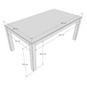 Ver imagem 3 de Mesa Rústica de Jantar 8 Lugares 180cm x 100cm - Branco