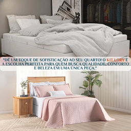 Cobre Leito Queen Size 100%algodão Lory Bordado Super Luxuoso Verity:rosa - 4
