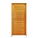 Ver imagem 2 de Kit Porta de Madeira 210x82cm Batente 14cm Fechadura Externa Rolete Rodam Abertura Direita Marrom/Pa