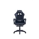 Ver imagem 2 de Cadeira Gamer Reclinável Giratória Preto Players Almofada Pc Youtuber Pés Rodizio Poliuretano