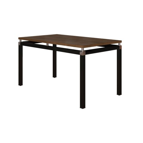 Mesa de Jantar 6 Lugares Malva Sf Preto Tampo Bp 136cm Nature - Movelpolo