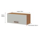 Ver imagem 2 de Armário Aéreo P/ Cozinha Essência C/ 1 Porta Basculante 70cm Freijo/white Laca - Genialflex