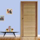 Ver imagem 1 de Kit Porta de Madeira 210x92cm Batente 11cm Fechadura Externa Golf Rodam Abertura Direita Marrom/Padr