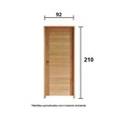 Ver imagem 3 de Kit Porta de Madeira 210x92cm Batente 11cm Fechadura Externa Golf Rodam Abertura Direita Marrom/Padr