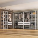 Ver imagem 1 de Closet Aberto Modulado Arara Organizadora com Cabideiro 405cm Allegra Multimóveis Mp4391 Branco