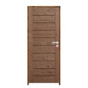 Ver imagem 2 de Kit Porta de Madeira 210x92cm Batente 11cm Fechadura Externa Stilo Rodam Abertura Direita Marrom/Pin