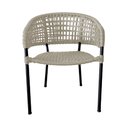 Ver imagem 3 de Cadeira Sol Corda Náutica Base em Alumínio Premium Preto/areia