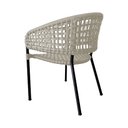 Ver imagem 2 de Cadeira Sol Corda Náutica Base em Alumínio Premium Preto/areia