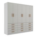 Ver imagem 2 de Guarda-roupa Casal Arkansas 6 Portas 12 Gavetas Branco - Pnr Móveis