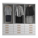 Ver imagem 3 de Guarda-roupa Casal Arkansas 6 Portas 12 Gavetas Branco - Pnr Móveis