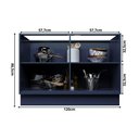 Ver imagem 5 de Cozinha Compacta Modulada 6 Portas 3 Gavetas 100% MDF 1 Tampo Sevilha Azul/Órion