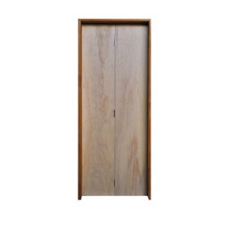 Kit Porta de Madeira Camarão 210x82cm Batente 14cm Rodam  - 3