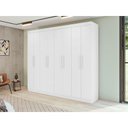 Ver imagem 2 de Guarda Roupa Casal Andara Soft 8 Portas Branco Brilho - Lopas