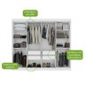 Guarda Roupa Casal Andara Soft 8 Portas Branco Brilho - Lopas - 4