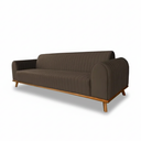 Ver imagem 3 de Sofá Living Átila Velusoft Marrom, 2,10 Metros, Design Retrô.