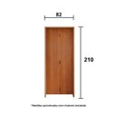 Ver imagem 3 de Kit Porta de Madeira Camarão 210x82cm Batente 14cm Rodam Abertura Direita Marrom/Imbuia
