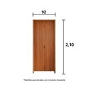 Ver imagem 3 de Kit Porta de Madeira Camarão 210x92cm Batente 14cm Rodam Abertura Direita Marrom/Imbuia